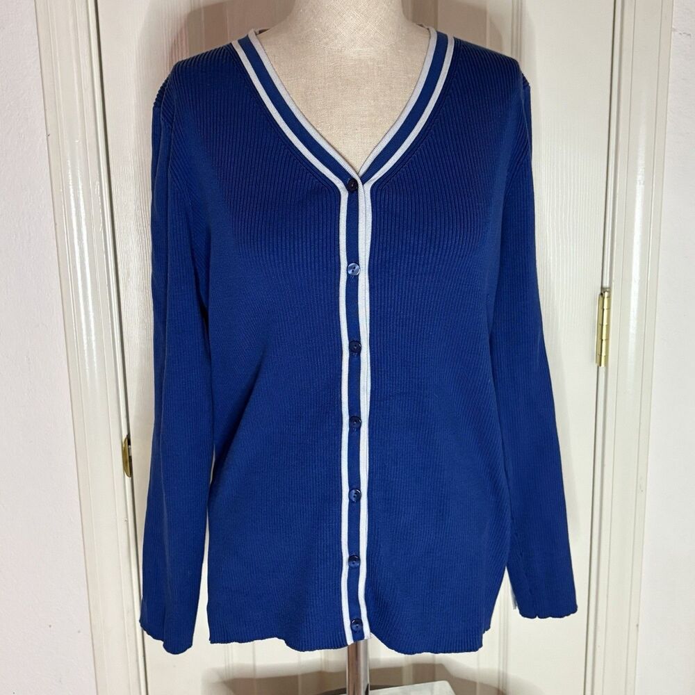 Pendleton Blue Silk Blend Cardigan Sweater Women’s Medium